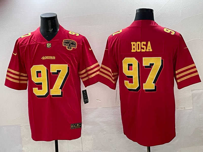 Men San Francisco 49ers 97 Bosa Red Nike Limited NFL 2025 Jersey 007